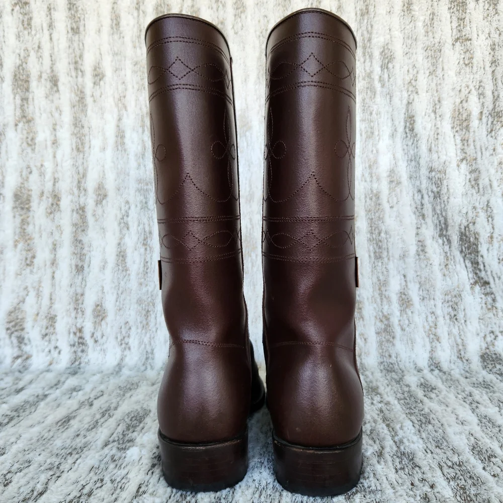 El Estribo Spanish "Camperos" Riding Boots Brown Leather | Women's Size 39, 8 US - Picture 7 of 15